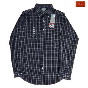NEW KA Knights Apparel Black/White Long Sleeve Button Down Shirt with UGA(ID56)